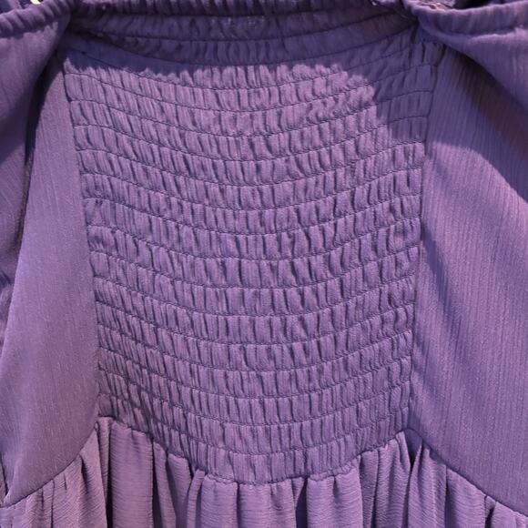 Y2K Fairy Whimsigoth Dress XS Purple Cocktail Party Layered Ruched Mini VILA - Picture 8 of 13